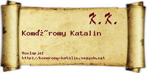 Komáromy Katalin névjegykártya