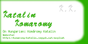 katalin komaromy business card
